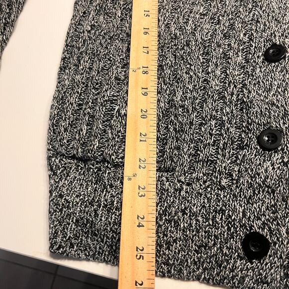 NEW Steve Madden Black Two-tone Button-up Rib Cardigan Sweater Size Small - Picture 8 of 8